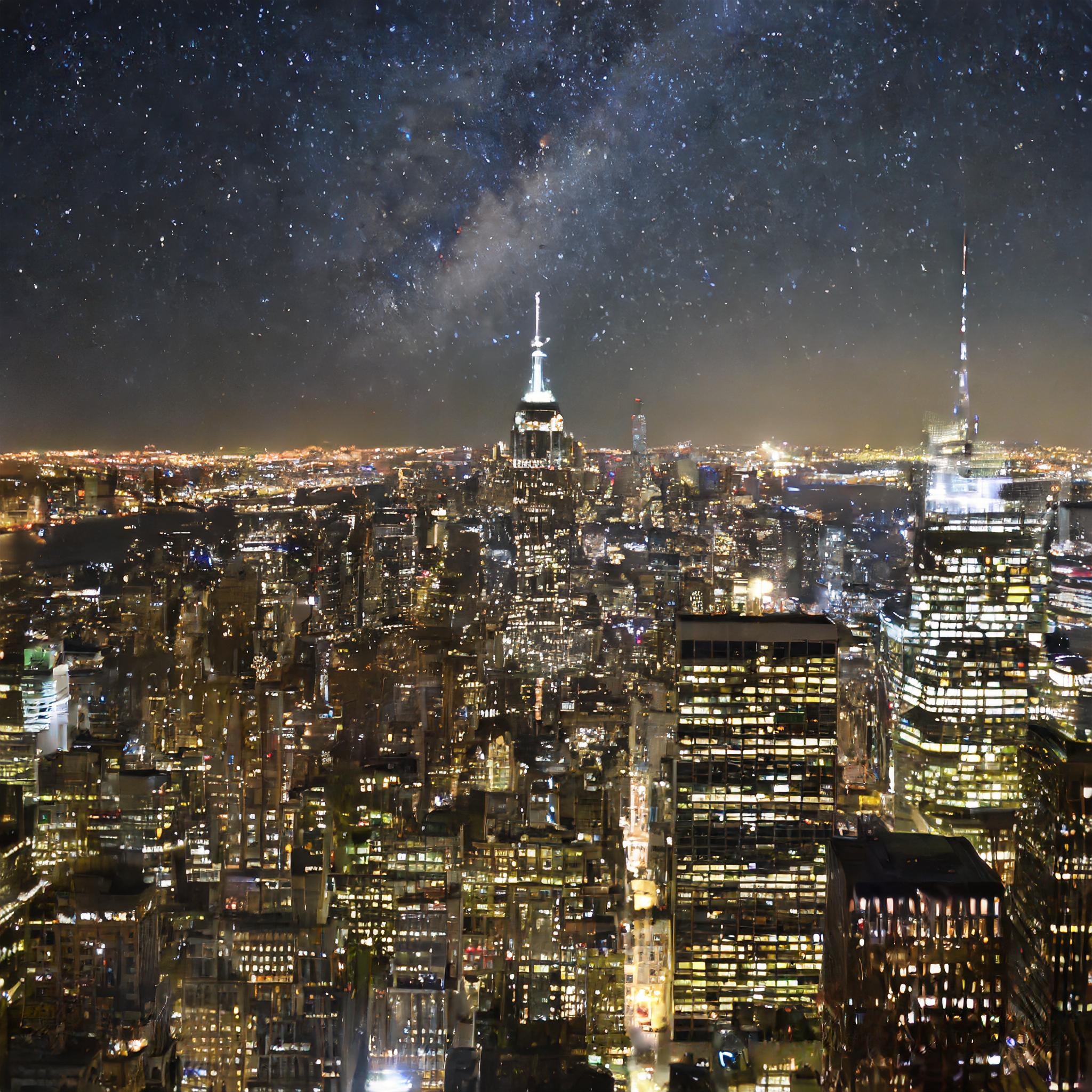  Firefly new york night view zoom in with stars night